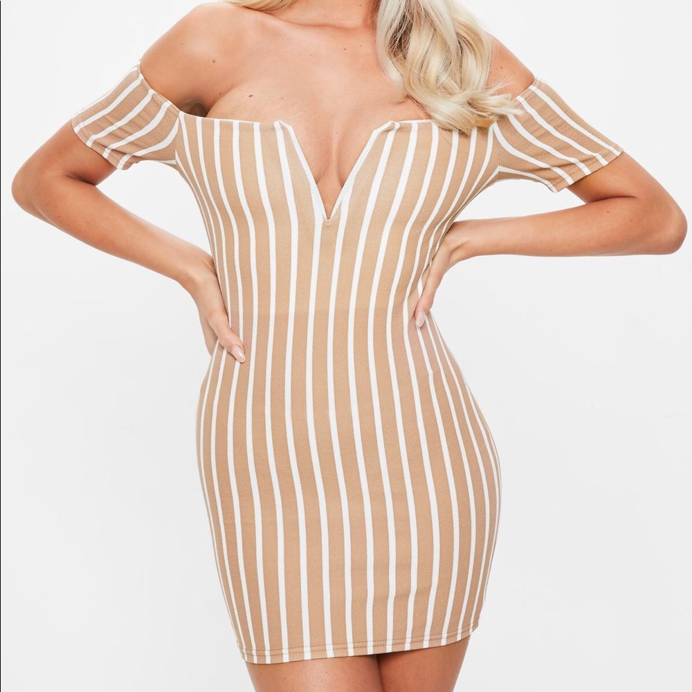 V Bar Stripe Dress